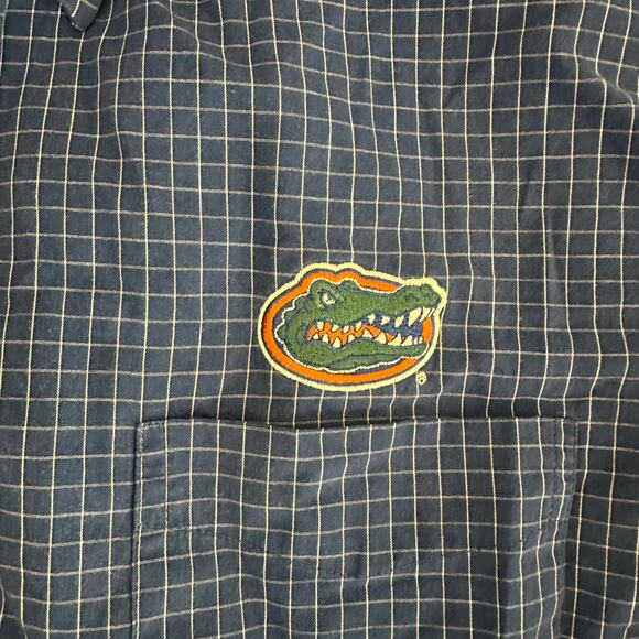 Antigua Blue/White Univ. of Florida Gators Logo, Long Sleeve Button Down- S - Picture 6 of 9